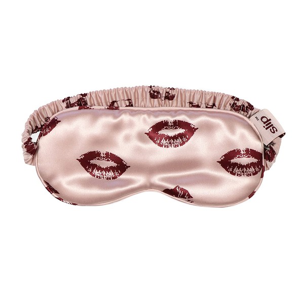 Slip Silk Sleep Mask, Berry Kiss (One Size) - 100% Pure Mulberry 22 Momme Silk Eye Mask - Comfortable Sleeping Mask with Elastic Band + Pure Silk Filler and Internal Liner