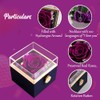 Caja giratoria de rosa real morada con collar I Love