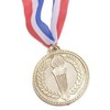 Olympic Style Gold Medal Replica with Red, White and Blue