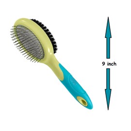 Dog and Cat Professional Oval Grooming Pin Brushes Choose Size Style and Type All Have Ergonomic Handles (9" Dual Side Firm Pin)