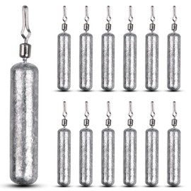 25pcs Fishing Sinker Weight Skinny Finesse Lead Drop Shot Hand Poured for Bass Trout Crappie Catfish, Pencil Drop Shot Weight Size 5g 7g 10g 12.5g 15g 20g