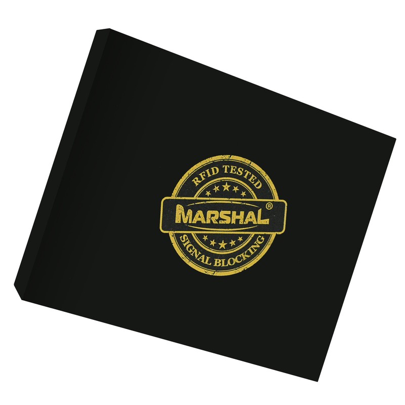 Marshal® Wallet RFID Blocking Men's Leather Slim Trifold Wallet with