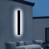 Daoseolo 39.3inch Modern Outdoor Wall Light, Black Outside LED Wall