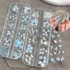 3D Nail Charms Summer Beach 2Boxe Aurora Bianco Blu Stella