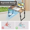 Lap Desk for Bed Adjustable Height, Foldable Bed Table with
