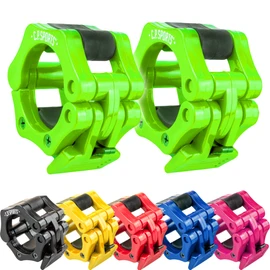 C.P. Sports Barbell Lock Collars 25 mm, 28 mm, 30 mm, 50 mm, for Long Bars, Short Bars, Pump Barbells, Barbell Collars, Clamp Collars, 1 Pair Quick and Safe Barbell Locks, black, 50mm