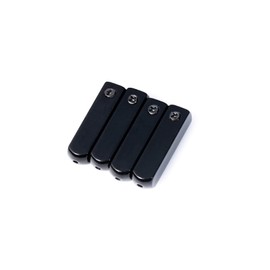 LitLaces - Metal Aglets Shoelace Tips - Set of Four Tips and Screws 25MM Interchangeable (Black)
