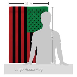 Americana Home & Garden African American Support Awareness AFRO United State Black Lives Matter Decoration Banner Small Garden Yard Gift, House Flag Set 28"x 40" w/Flagpole, Made in USA 28 X 40