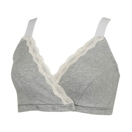Wing Maternity/Wacoal MDR279 Women's Half Top, Non-Wire, Easy Nursing, Easy to Wear, Supports Change in Bust Size, Removable Cup, GY