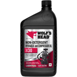 Wolf's Head Hydraulic Compressor Non Detergent 30 Motor Oil (836-80536-56) 1 Quart Bottle, Pack of 12