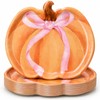 60Pcs Pink Bow Pumpkin Paper Plates Pumpkin Autumn Thanksgiving Party