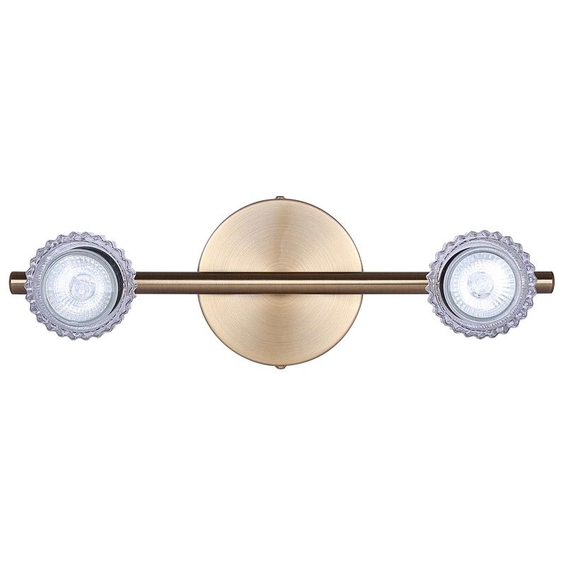 Canarm Elsee 2-Light Track Lighting Black and Gold with Clear