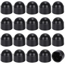 Noosverl M12(19mmwheel nut covers),Black Plastic Hex Nut Bolt Dome Cap Cover,Nut and Bolt Protective Caps Cover Hexagonal,20PCS