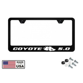 Coyote GT 5.0 Mustang Premium Stainless Steel License Plate Frame Reflective