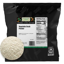 Frontier Co-op Vegetable Broth Powder, 1-Pound Bulk Bag, Broth, Soup Base, Gravy, Hot Drink, Kosher