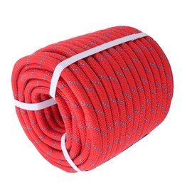 YSMN 1/2in x 125ft Double Weave Durable Polyester Rope Fiber Red Tree Line, Suitable for Swings and Camping, A Rope Specially Designed for Arborists