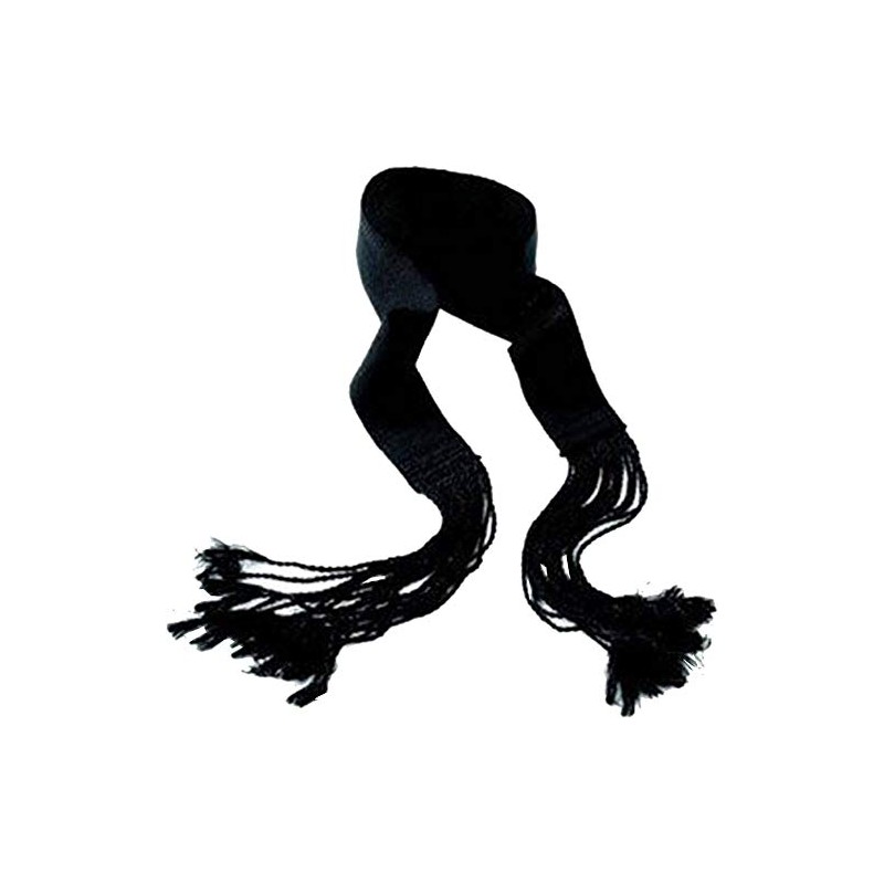 Black Flat Gartel Hagura - Ritual Praying Belt Size #8