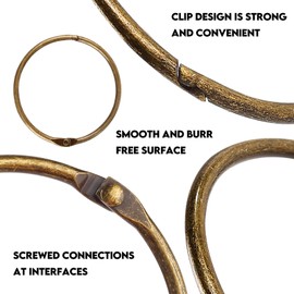 Mafeigu 30Pcs Shower Curtain Hooks,Metal Round Shower Curtain Hooks Roman Rings Rustproof Decorative Shower Curtain Rings (30, Bronze)