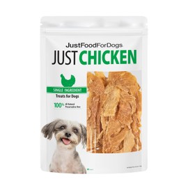 JustFoodForDogs Snack for Dogs, Single-Ingredient Chicken Healthy Dog Treats, 18 oz