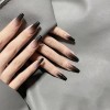 Unbranded Ballet Gradient Black Manicure Lightweight Durable False Nails for