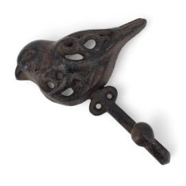 Cast & Timber Co. Bird Wall Hook Filigree Rustic Cast Iron Key Towel Coat Hanger Antique Style