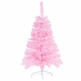 3FT Artificial Christmas Tree Pink Tabletop Christmas Tree with Metal Stand Mini Xmas Pine Tree for Party Supplies Indoor Outdoor Holiday Home Decoration(Pink)