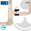 tecuro Mini Ball Valve 1/2 Inch, Female x Male Thread,
