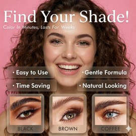 Lash Color Kit, Natural Eyebrow & Eyelash Coloring Set, 7ml (Coffee)
