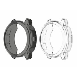 For Garmin instinct 2 Case, SHEAWA 2 Pack Protective Case Protective Cover Translucent TPU Case Accessories for Garmin instinct2 (Black+White)