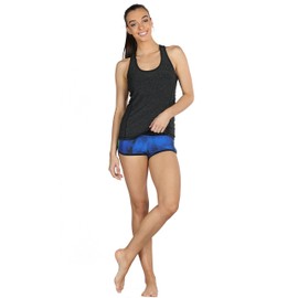 icyzone Workout Tank Tops for Women - Racerback Athletic Yoga Tops, Running Exercise Gym Shirts(Pack of 3)(S, Black/Granite/Blue)