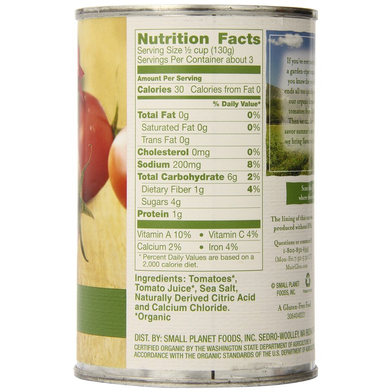 Muir Glen Organic Premium Diced Tomatoes, 6 Count