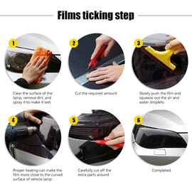 purple headlight tint + chameleon Car Headlight film Cover Light Colorful Shiny Auto Wrap Sticker Accessories (30 * 100CM-Purple) stickers iridium helmet