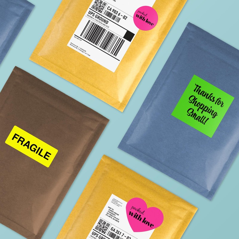 Avery Printable Square Labels with Sure Feed Technology, 4" x