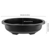 HOIGON 10PCS 12 Inches Plastic Oval Bonsai Training Pots, Black