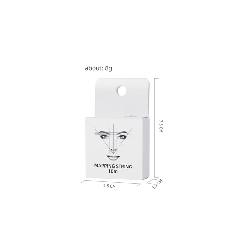 2 Pzas Hilo Entintado Para Diseño Mapeo De Cejas Microblading