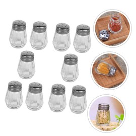 STOBAZA 10Pcs Mini Seasoning Bottles Portable Condiment Containers for Kitchen BBQ Easy to Hold Pepper Salt for Outdoor Cooking Camping Reusable Easy to Clean