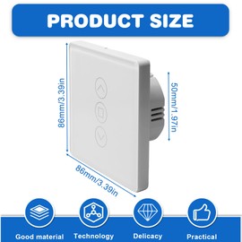 WLAN Roller Shutter Switch, Smart Roller Shutter Switch, 2.5D Roller Shutter Switch, Smart WiFi Compatible with Alexa, Yandex and Google Home, Timer and Voice Control, Neutral Conductor Required