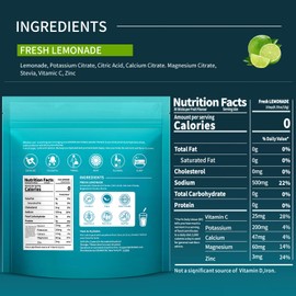 OZENKE OZENKE Electrolytes Powder Packets,30 Sticks Hydration Packets Sugar Free, Electrolyte Drink Mix Portable Electrolyte Packets for Rapid Hydration, 0 Sugar & 0 Calorie, Lemonade Flavor