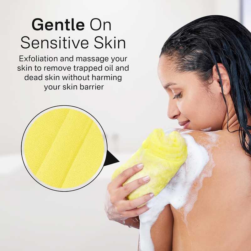 Toalla exfoliante corporal y depurador de espalda para ducha de