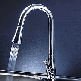Kitchen Sink Faucet for Bar Farmhouse Commercial, Led Kitchen Faucet, Pull Out Sink Mixer Swivel Taps Spray Head, Pull Down Faucet