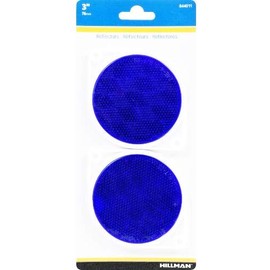 Hillman 844011 Adhesive Reflector Blue (3")