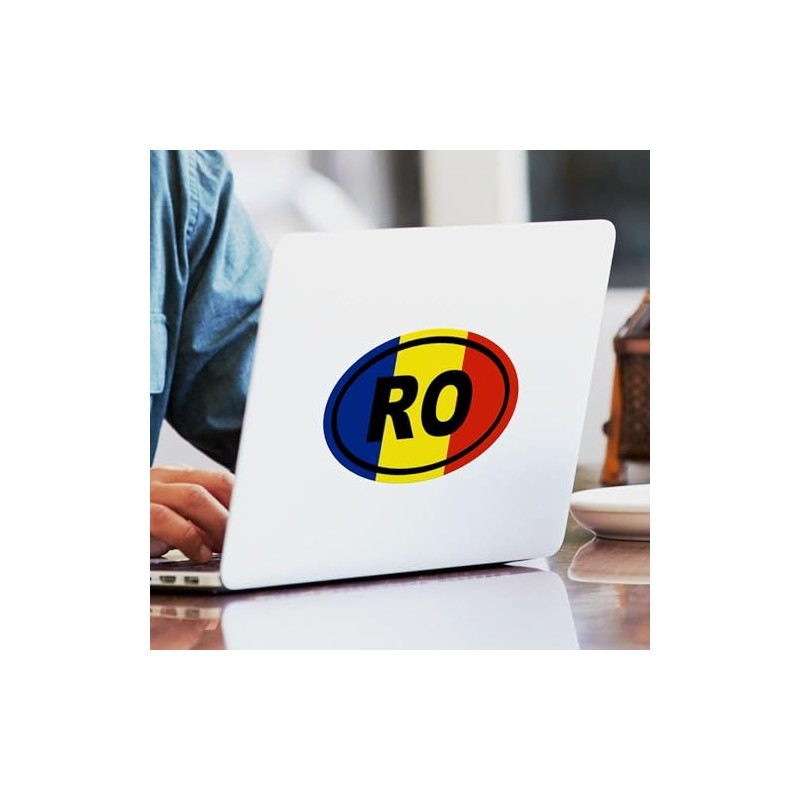 CafePress Romania Flag Sticker Oval Car Bumper Sticker