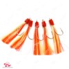 50 Pieces Fish WOW! 7/0 Shrimp Flying Hooks 2-Color red