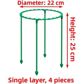 Anillo de soporte de plantas conectable, para sistema de enrejado de escalada ajustable, para jaula modular para flores, estaca de jardín para interiores y exteriores, varilla de soporte de vid