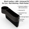 Car Seat Gap Organizer with Cup Holder – Black Leather