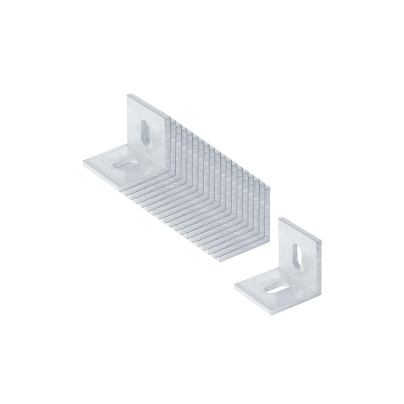 Fanmao 20 Pcs 1-5/8" x 1-5/8" x 1-5/8" Aluminum Slotted