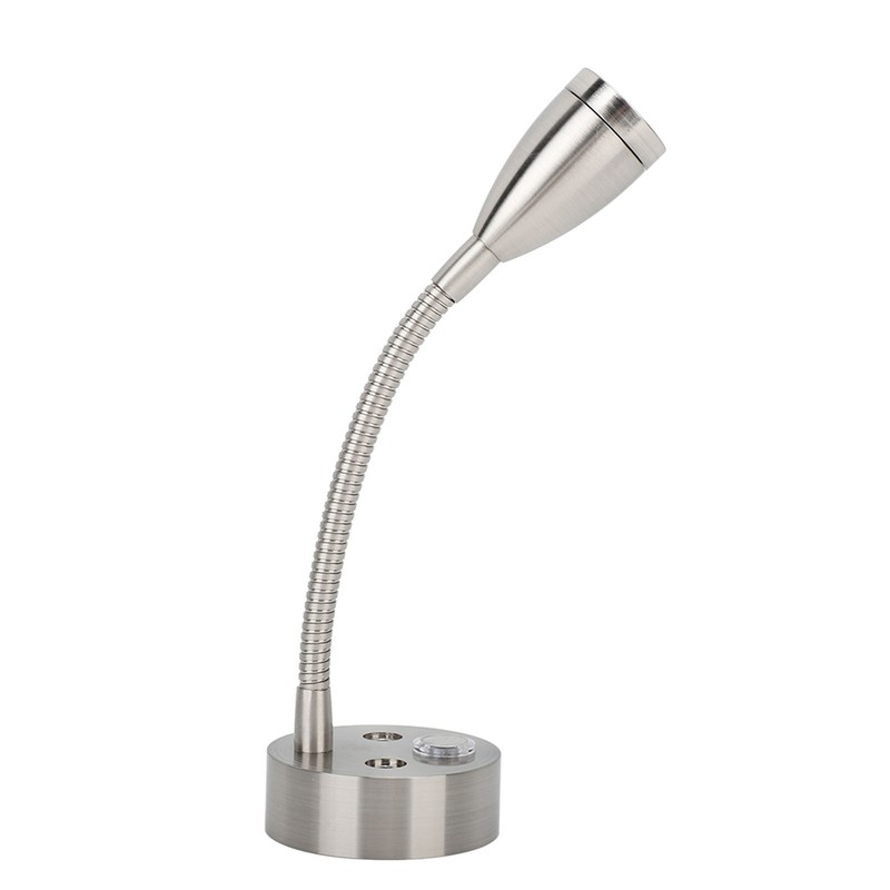 DC12‑24V LED RV Bedside Lamp High Brightness Aluminium Alloy Gooseneck