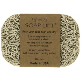 Soap Lift Soap Bar Holder - Flexible Shower Tray with Self-Draining Design - Soap Saver Made of BPA-Free Bioplastic - Handmade Soap Lift for Dishes, Shower & Bathroom Sink -1-Pack (Bone Color)