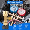 R410 Refrigerant Charging Valve, Safety Flow Control Ball Valve, Brass