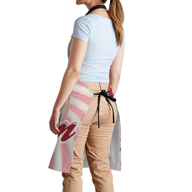oFloral Ice Cream Apron Unisex Adjustable Bib Apron, Cooking Kitchen